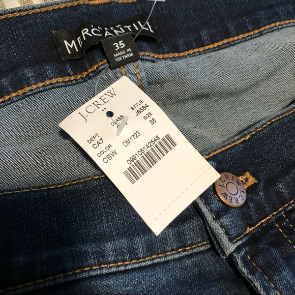 J Crew 9" HIGH-RISE SKINNY JEAN IN CLASSIC BLUE WASH Size 35 - Picture 2 of 2